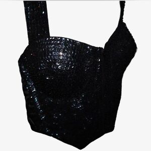 Black Sequin Corset